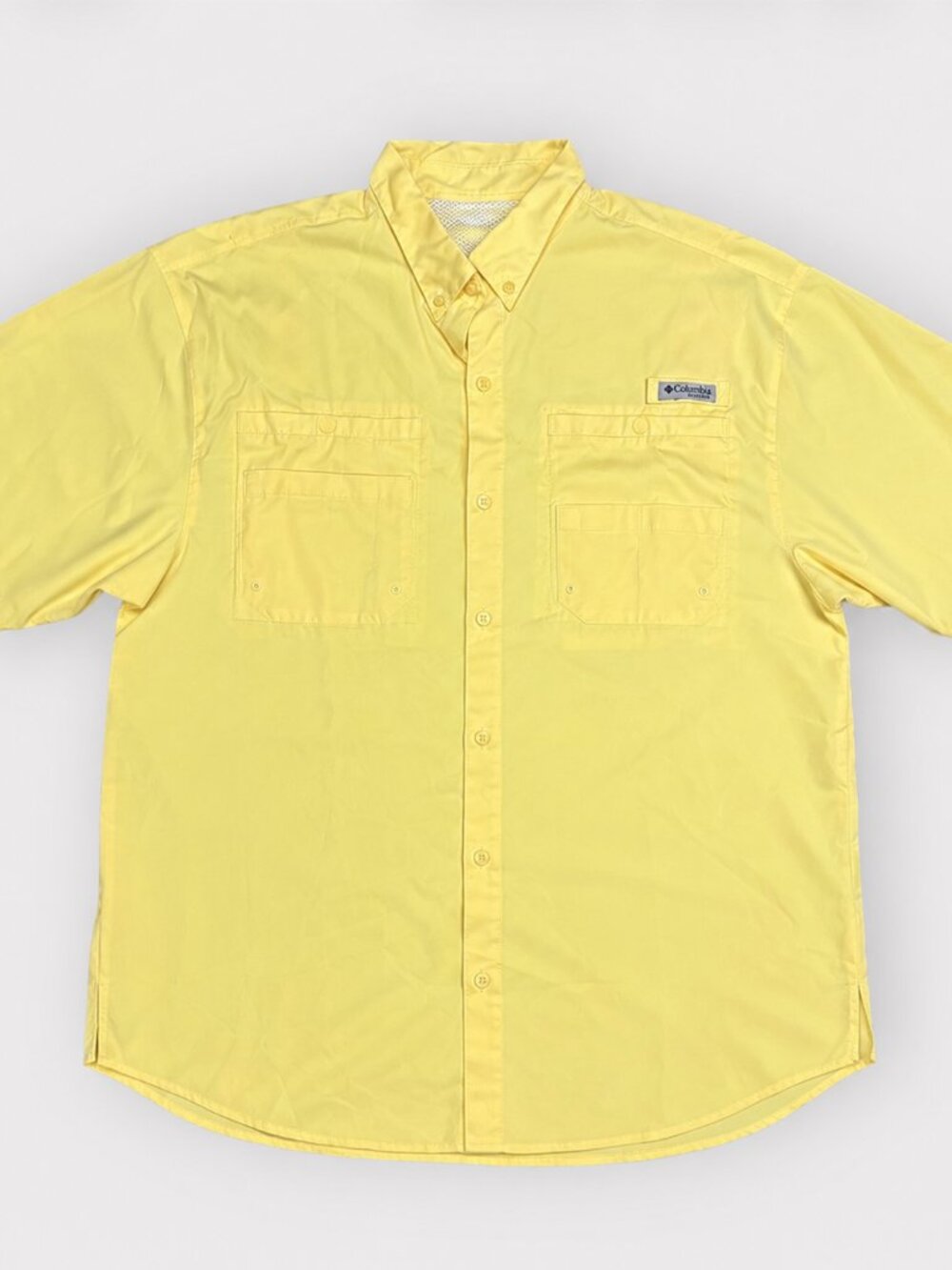Vintage 1990's Menโs Columbia PFG Button Up Short Sleeve Shirt Omni Shade